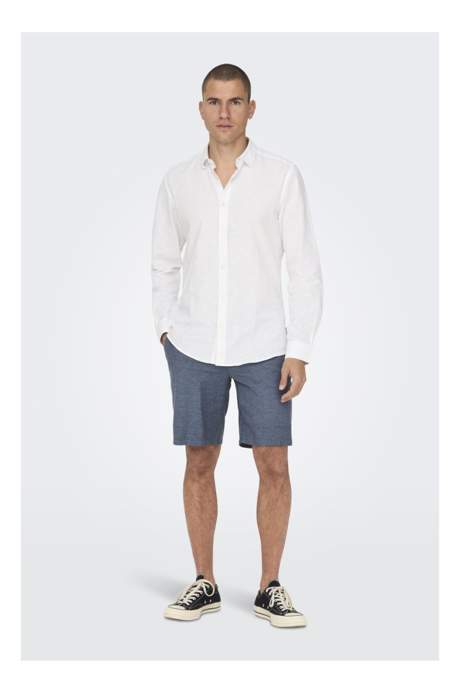 ONSMARK 0011 COTTON LINEN SHORTS NO 22024940 Dark Navy